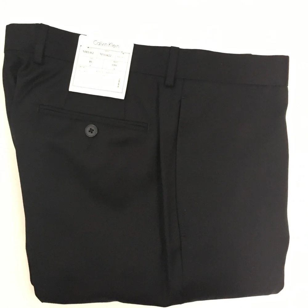 calvin klein 40s mens suit 2 piece navy x fit 100% wool 2 button new nwt ea0004